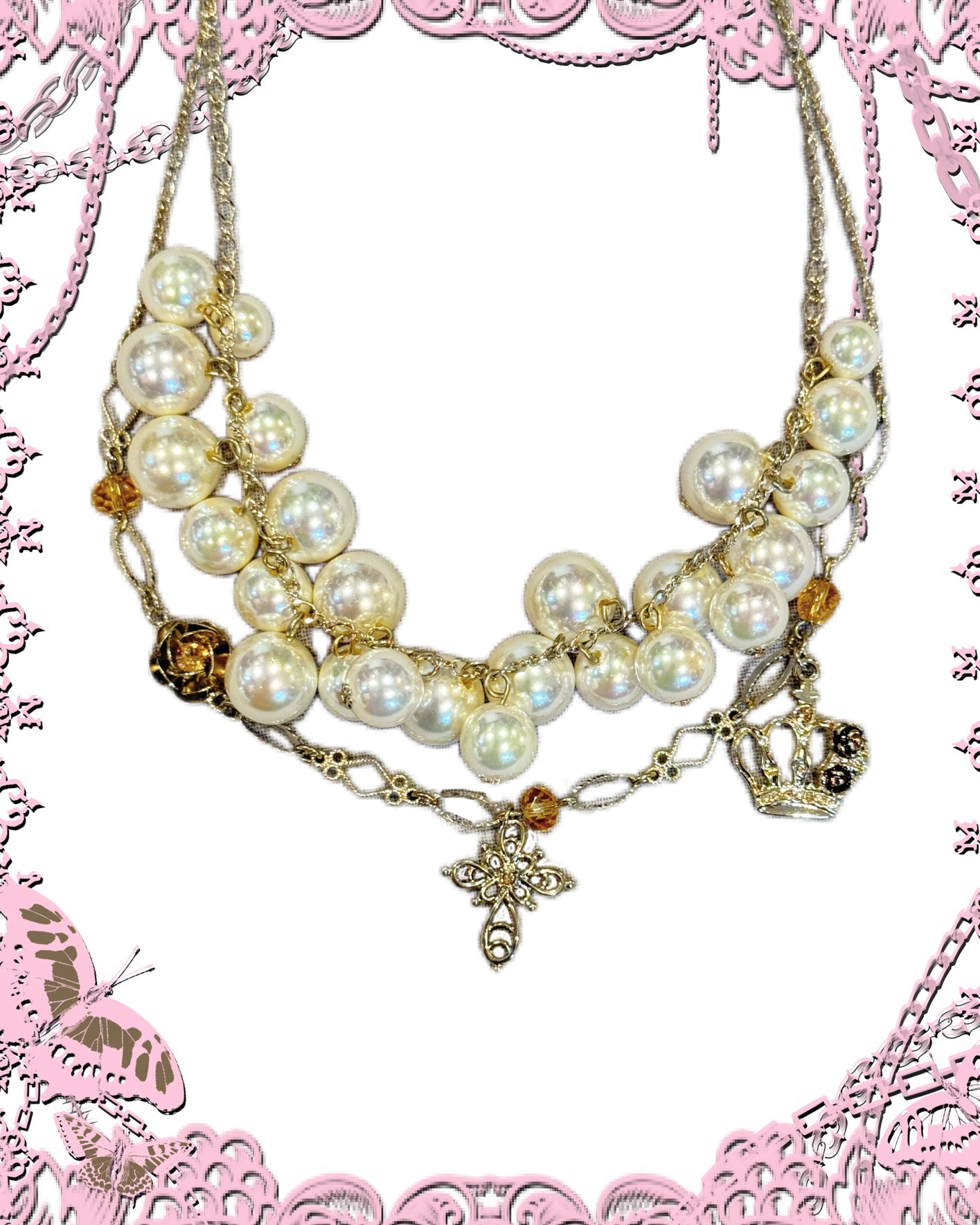 Axes Femme Multi-Layers Beads Necklace