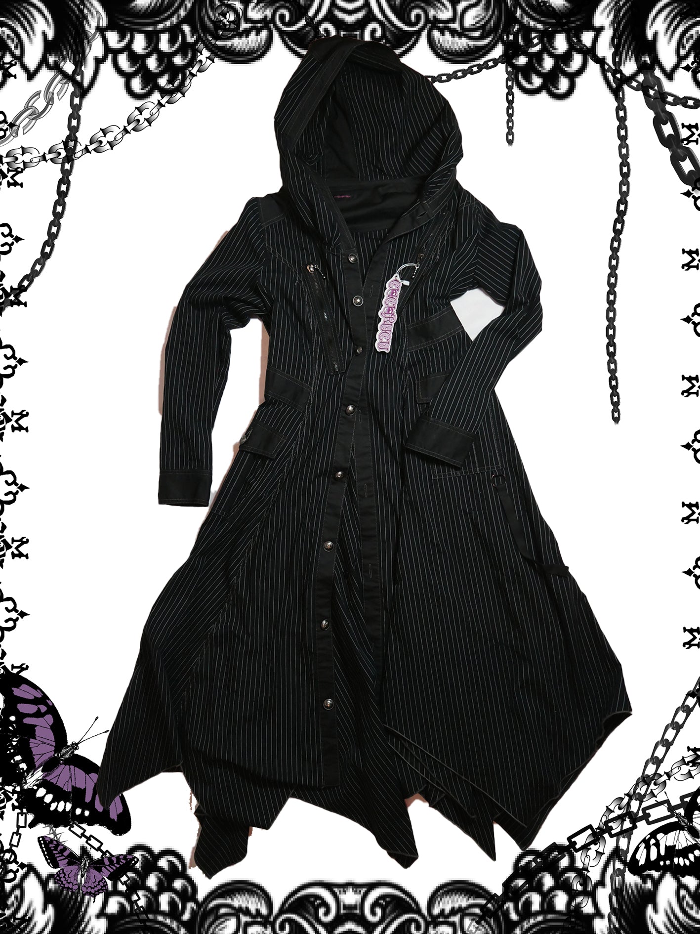 Algonquins Stripe Coat with Hood
