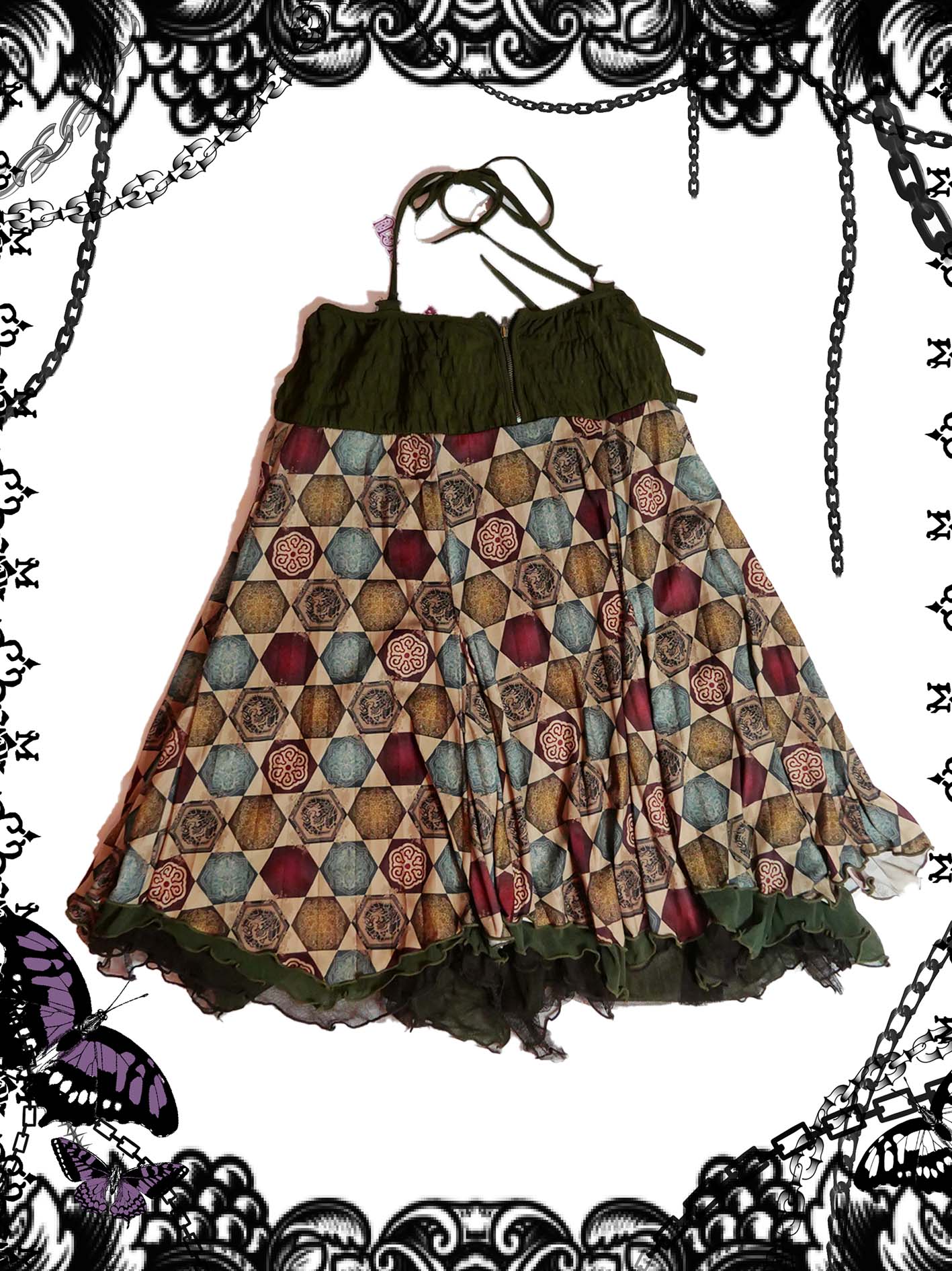 OZZ Croce Tile Print Dress