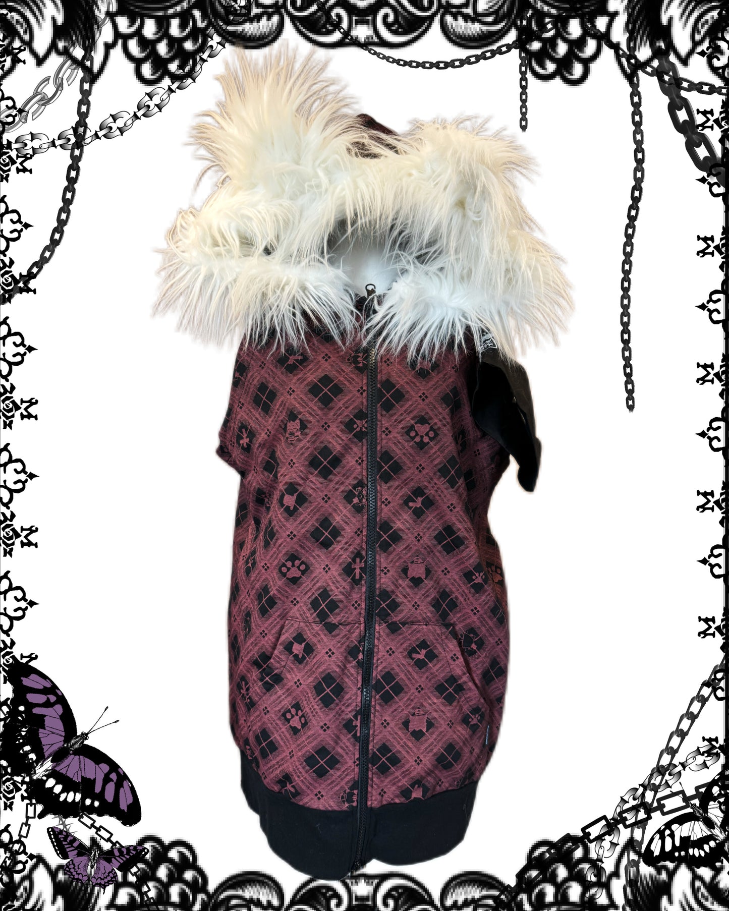 Putumayo Sleeveless Zip-Up Fur Hoodie